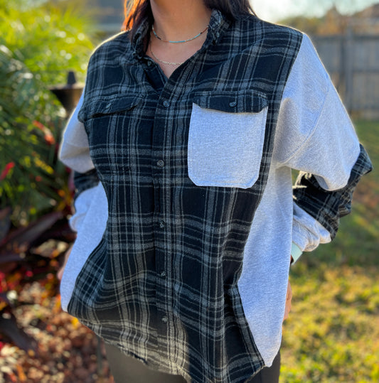 Charcoal Heathered Gray Flannel Rework