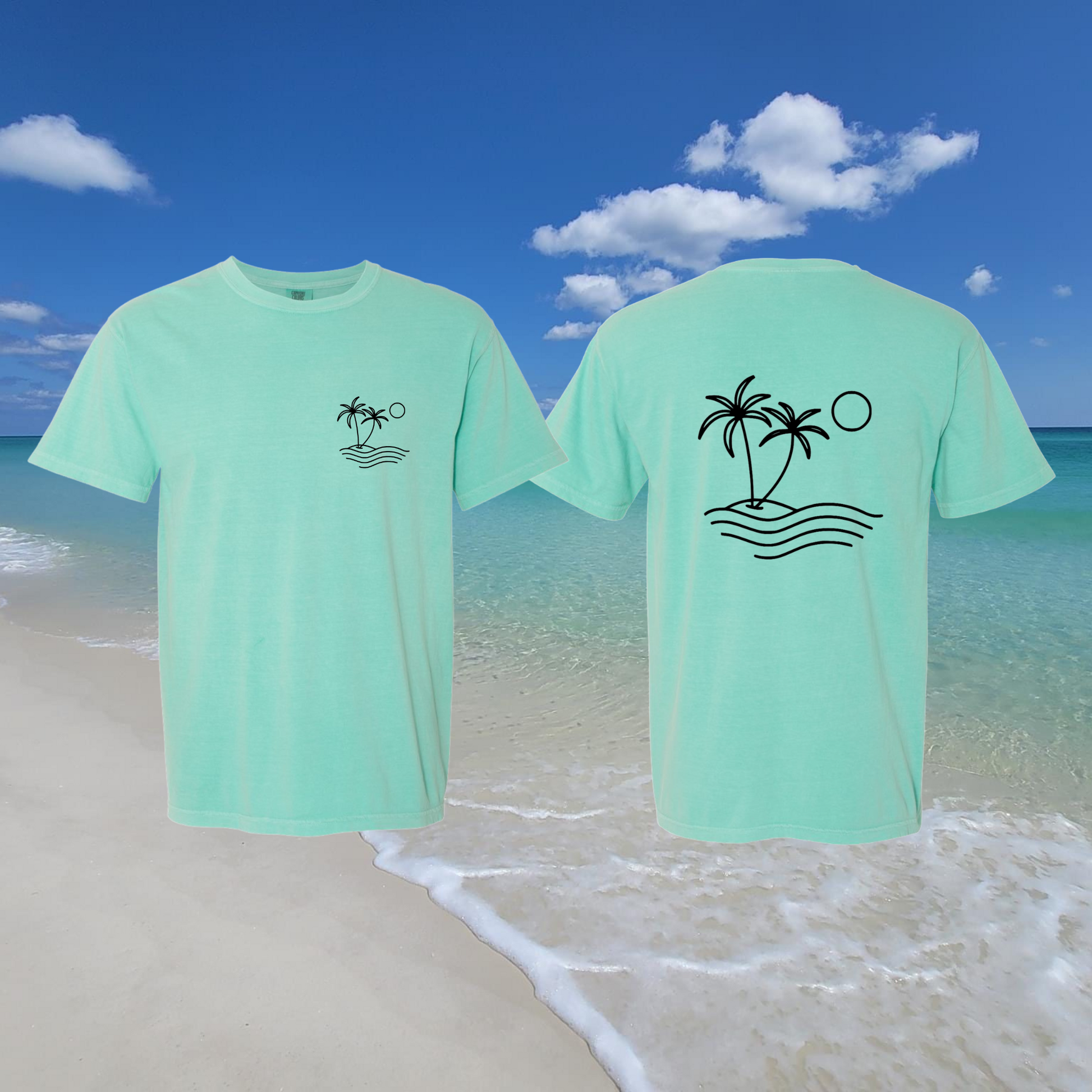 Minimalist Beach Extra Simple Beach Shirt Design Beach T-Shirt, Salty T-Shirt, –
